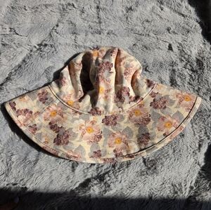 Floral Wide-Brim Hat